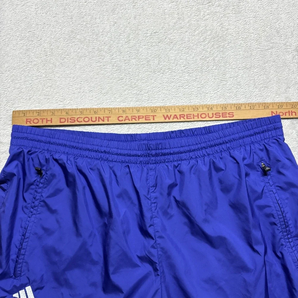 Vintage Adidas‎ 90's Y2K Windbreaker Pants Purple Men's L Mesh Lined Ankle Zip